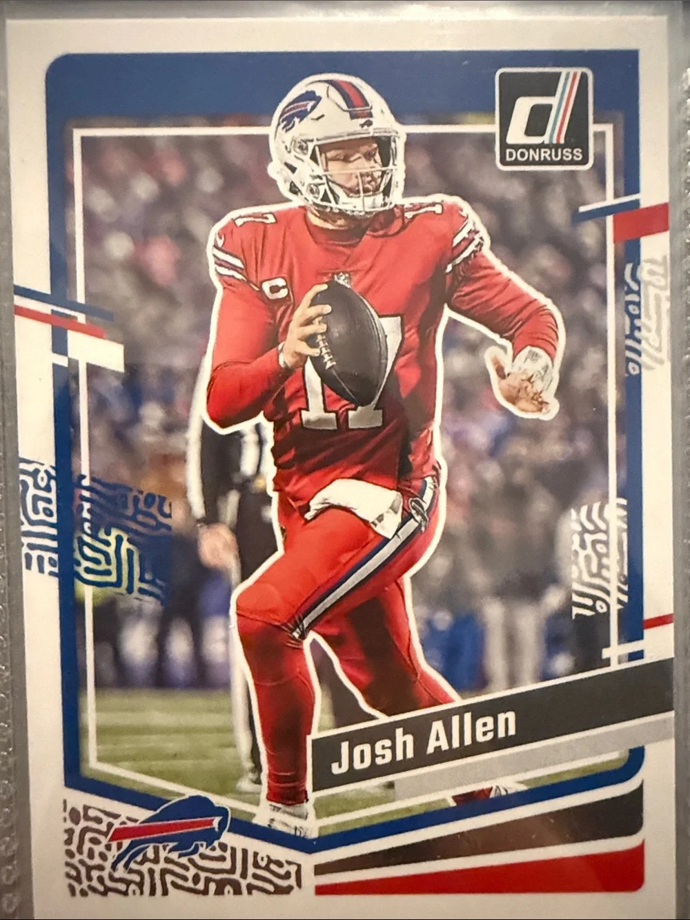 Donruss Josh Allen Buffalo Bills Football Card - Red/Blue